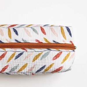 Hand Crafted Colorful Feather Cosmetic Bag